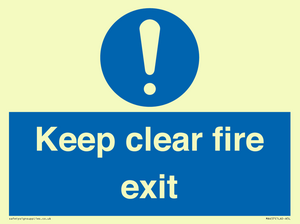 Keep Clear Fire Exit